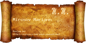 Mircsov Mariann névjegykártya